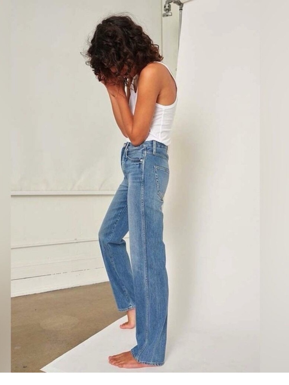 AMO Cora High Rise Straight Leg Crescent Jeans 32 - Picture 3 of 10